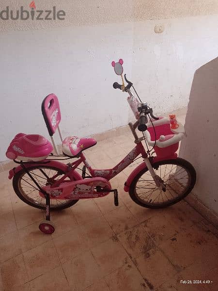 دراجة ماركة سعودي (بانوير)  لون بينك بناتي 1