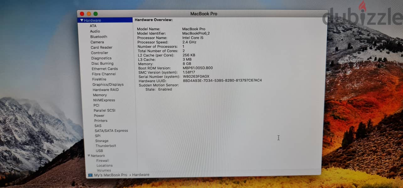 Apple Macbook pro Mid 2010 - 15 inch كالجديد ماك بوك برو 5