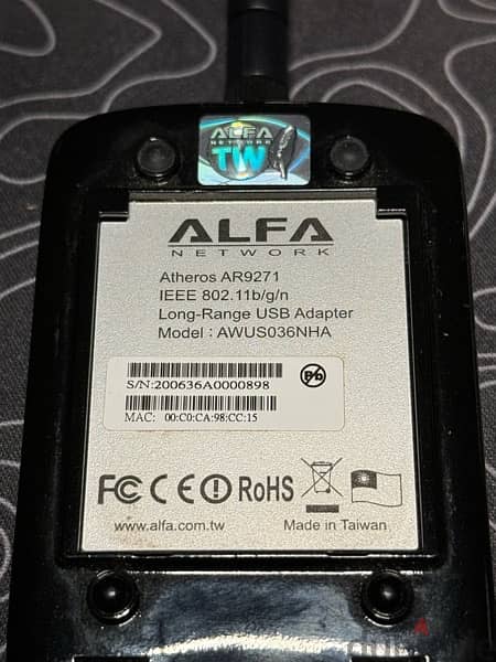For hacking enthusiasts: Alfa AWUS036NHA 1