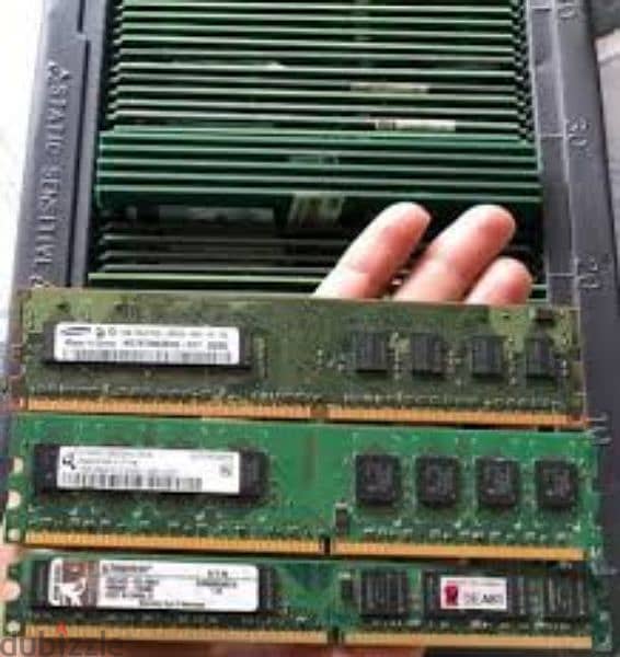 هاردات كمبيوتر 320جيجا 250جيجا80جيجا ورامات DDR3 وDDR 2 14