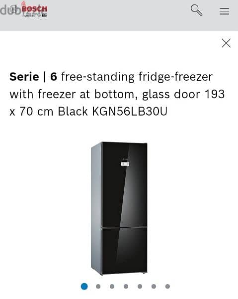 Bosch 505 liter, free standing bottom freezer fridge for sale 7