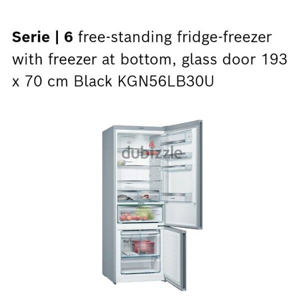 Bosch 505 liter, free standing bottom freezer fridge for sale 8