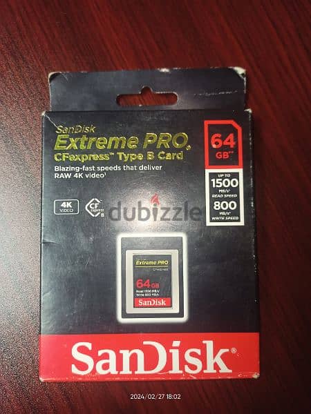 SanDisk 64GB Extreme PRO CFexpress Card Type B 2