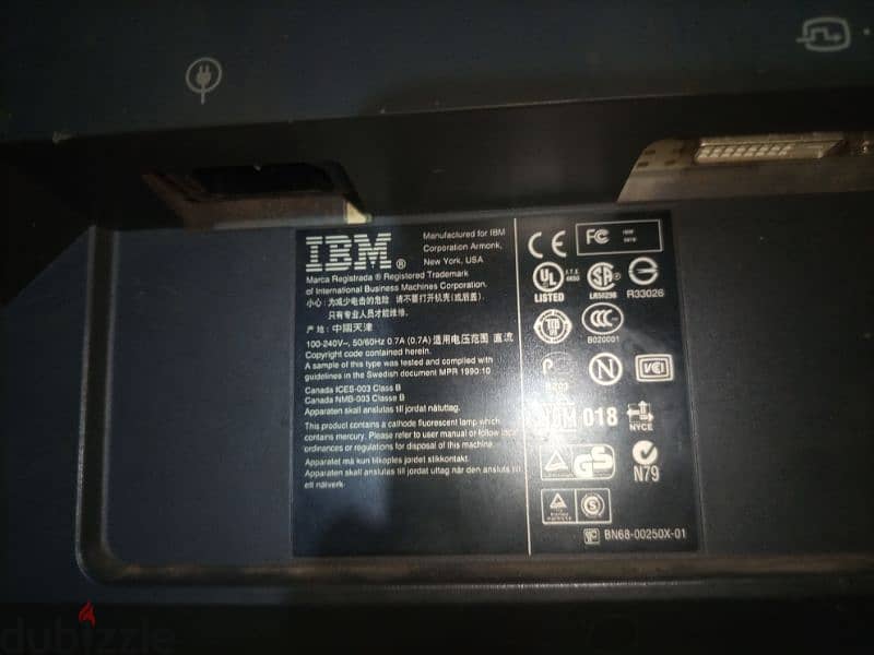شاشة IBM 19 بوصة حالتها كويسة جيدا 0