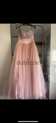 pink evening dress