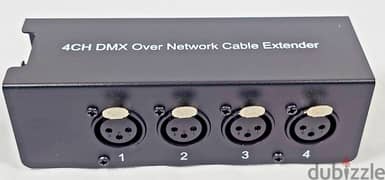 DMX over Network Cable Extender 4CH 3-Pin XLR Female to Ethercon