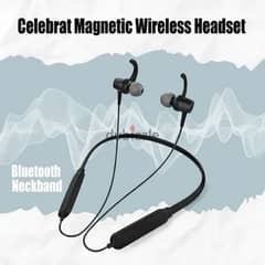 Celebrat Magnetic Wireless Headset Bluetooth Neckband 0