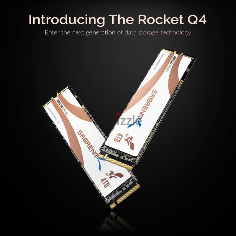 4TB Sabrent Rocket Q4 NVMe PCIe 4.0 M. 2 2280 Internal SSD w Heatsink 3