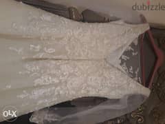 فستان فرح للزفاف يلبس وزن ٦٠-٧٥ كيلو 0