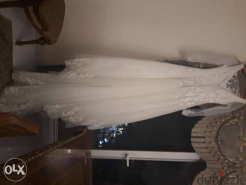 فستان فرح للزفاف يلبس وزن ٦٠-٧٥ كيلو 4