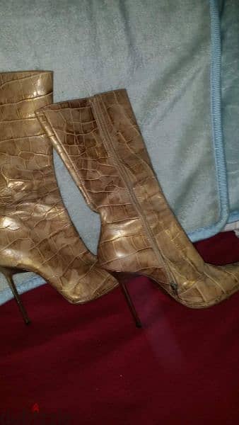 leather boots made in Italy, size 361/2