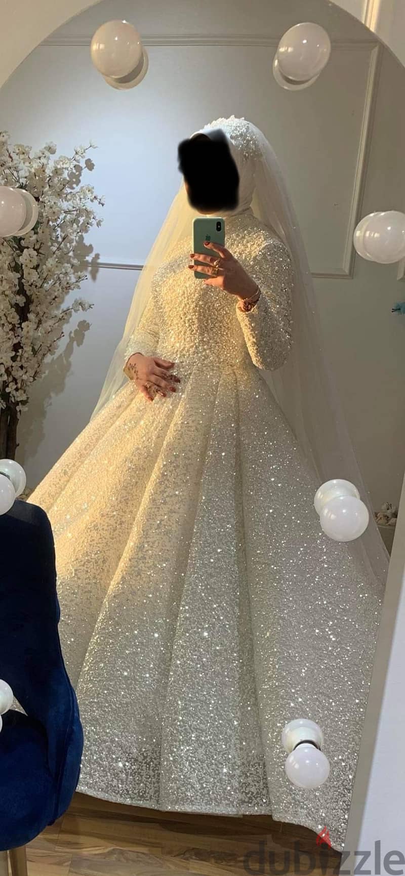فستان زفاف شيك جداً للإيجار بالقاهرة 1