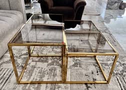 New Gold stainless steel 4 tables for Sale- ترابيزات جولد للبيع