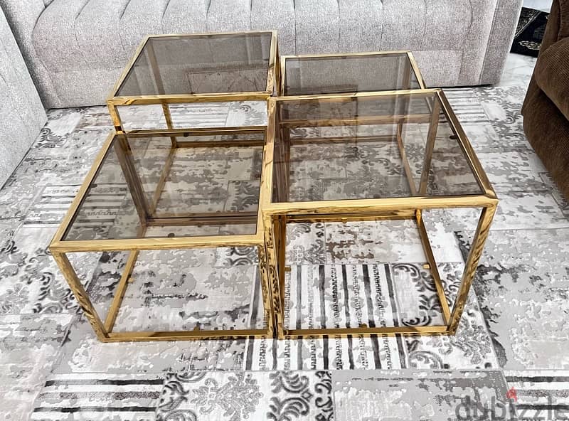 New Gold stainless steel 4 tables for Sale- ترابيزات جولد للبيع 1