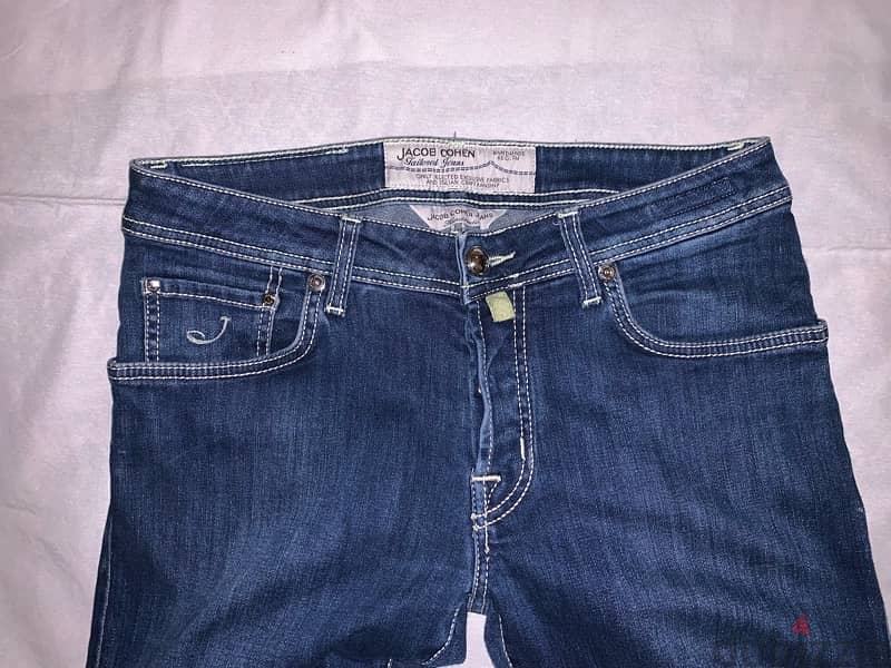JACOB COHEN  Comfort Slim High Rise Contrast Stitch  32 Used Like New 3