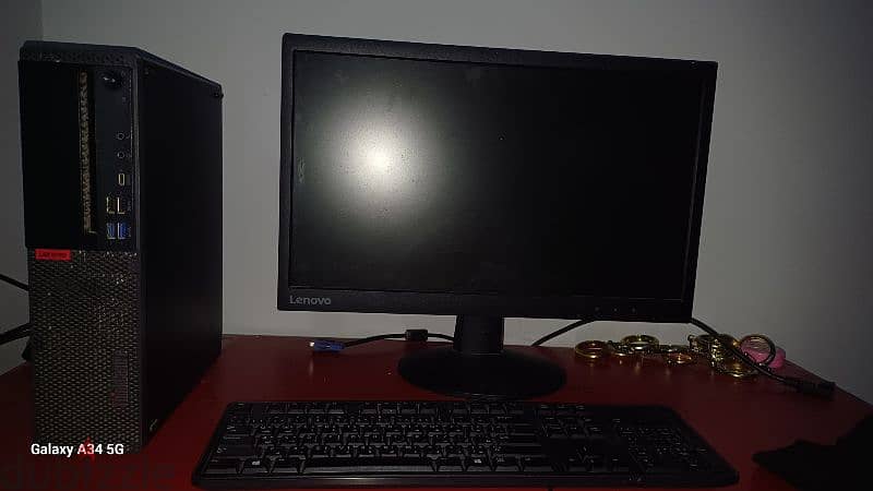 pc lenovo, 256 ssd hard , 8g ram, keyboard and mouse and computer tv 1