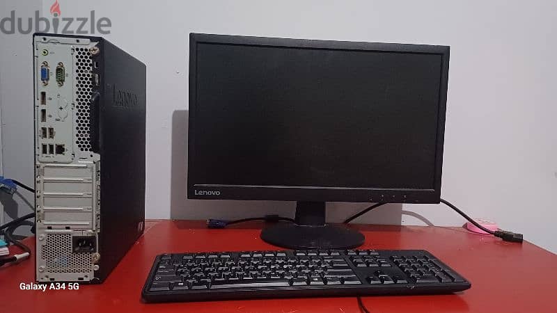 pc lenovo, 256 ssd hard , 8g ram, keyboard and mouse and computer tv 3