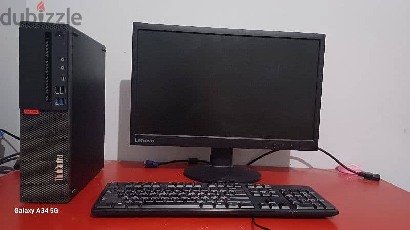 pc lenovo, 256 ssd hard , 8g ram, keyboard and mouse and computer tv 4