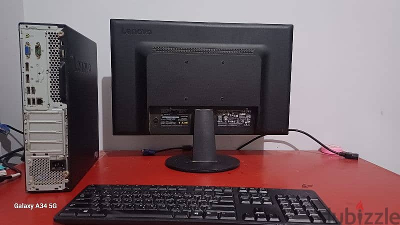 pc lenovo, 256 ssd hard , 8g ram, keyboard and mouse and computer tv 6