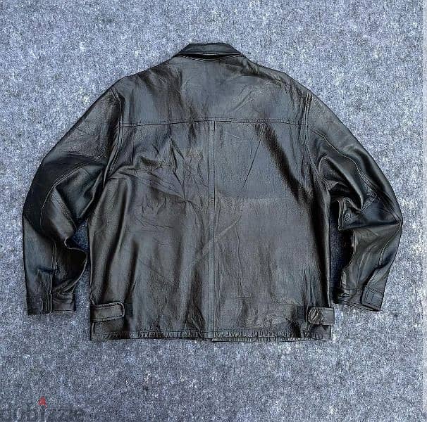 vintage genuine leather jacket. 4