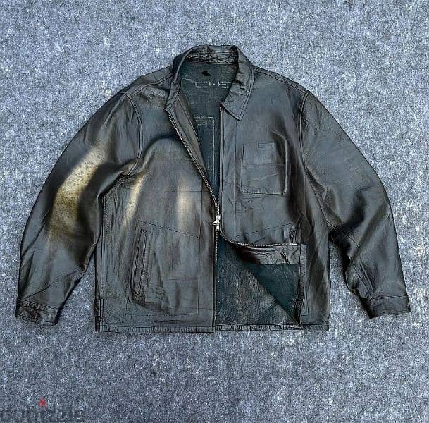 vintage genuine leather jacket. 5