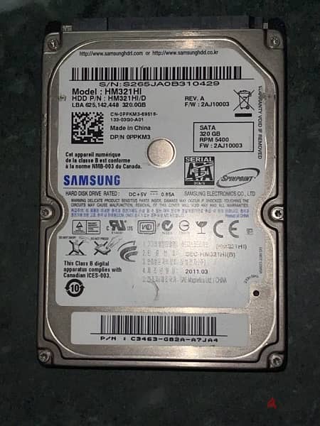 Samsung 320GB HDD 0