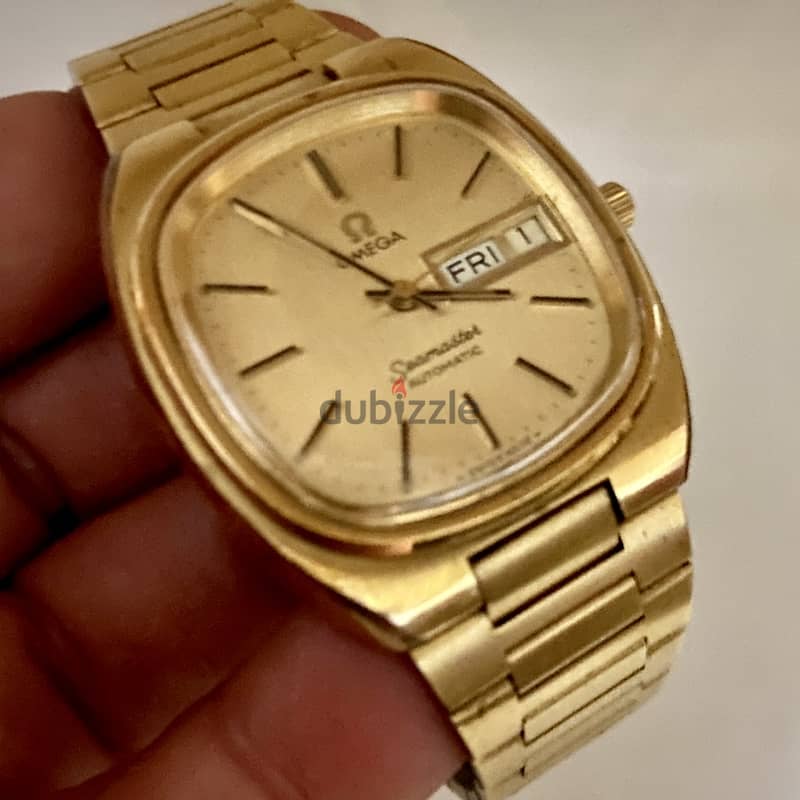 Omega -Seamaster Day/Date Gold Plated 1020 caliber - 196.0200 لن تتكرر 4