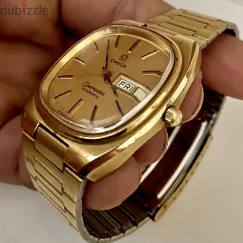 Omega -Seamaster Day/Date Gold Plated 1020 caliber - 196.0200 لن تتكرر 5