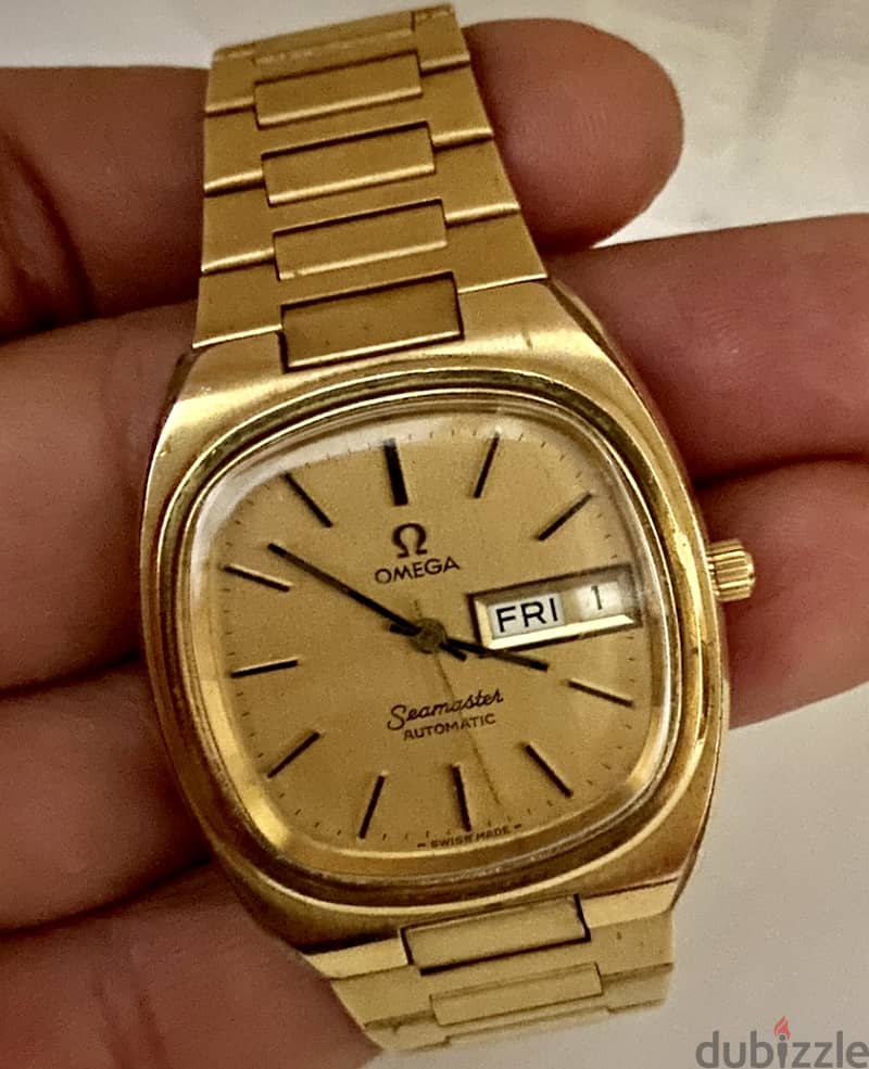 Omega -Seamaster Day/Date Gold Plated 1020 caliber - 196.0200 لن تتكرر 8