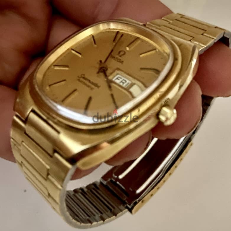 Omega -Seamaster Day/Date Gold Plated 1020 caliber - 196.0200 لن تتكرر 12