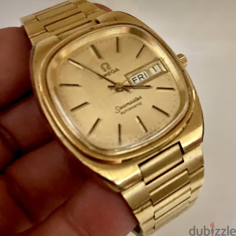 Omega -Seamaster Day/Date Gold Plated 1020 caliber - 196.0200 لن تتكرر 14