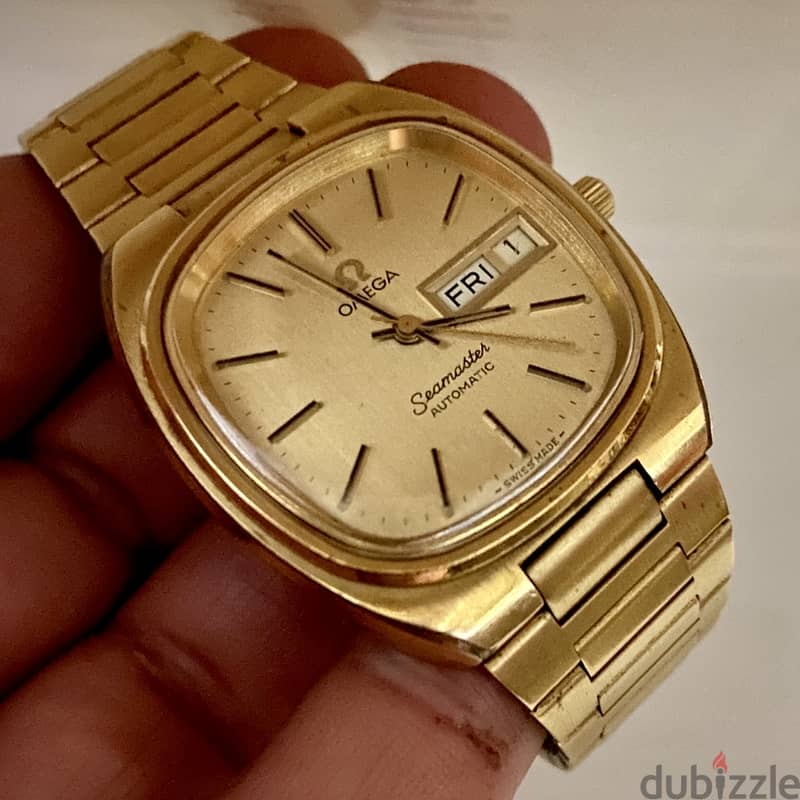 Omega -Seamaster Day/Date Gold Plated 1020 caliber - 196.0200 لن تتكرر 15