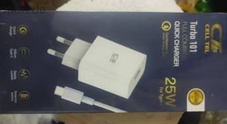 Celltel typ c charger+cable turbo 101 25 W  × 2