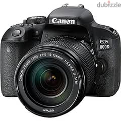 Camera 800 D with lens 18-135 فابريكة كالجديدة 0