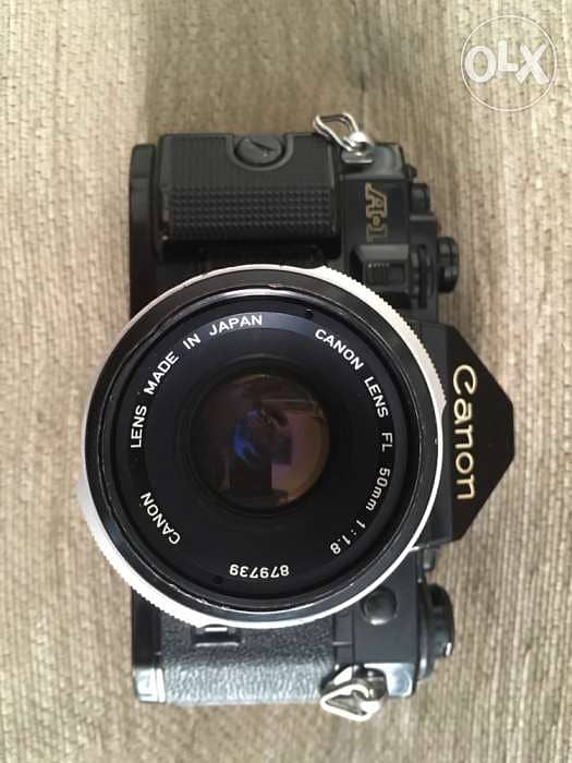 Canon A-1 film camera&50 mm1:1.8 Lens&70-210 Lens& Tele converter& Mot 1