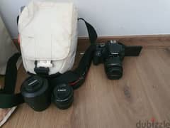 DSLR Canon EOS 600D used like new + 3 new lenses