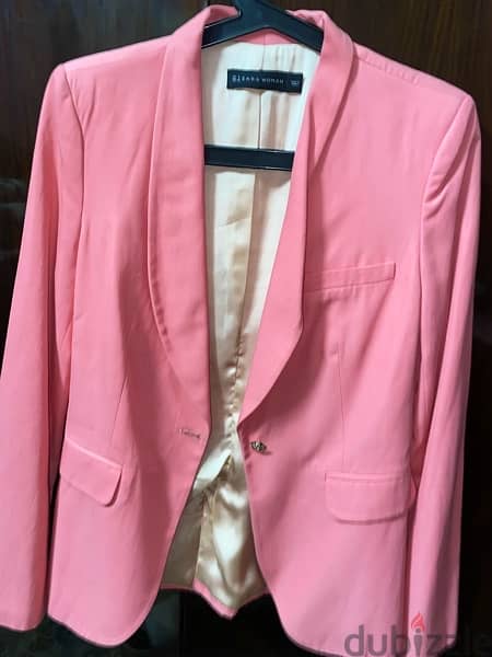 zara pink blazer (never used) 1