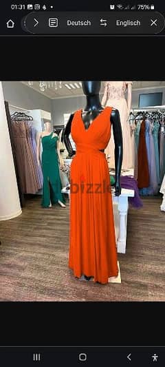 hot orange dress