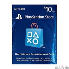10$ usd Playstation store card