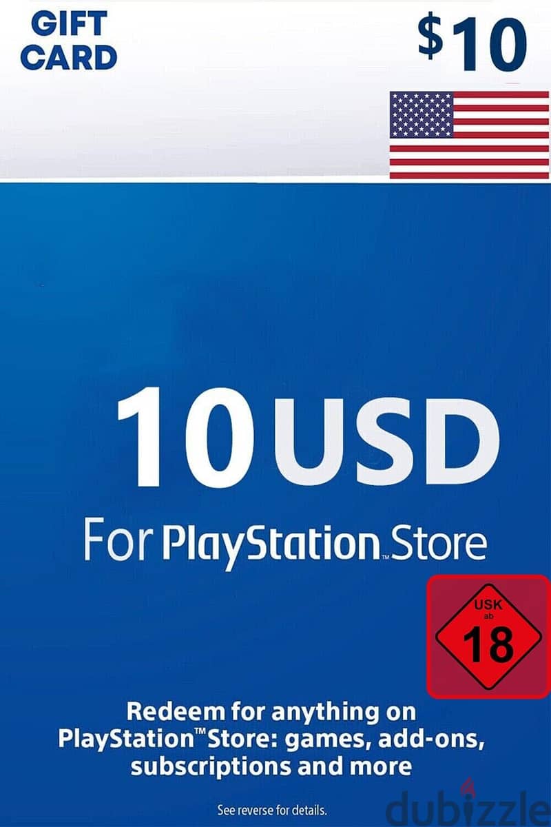 10$ usd Playstation store card 1