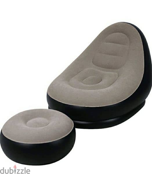 Inflatable lazy bean and footrest 1
