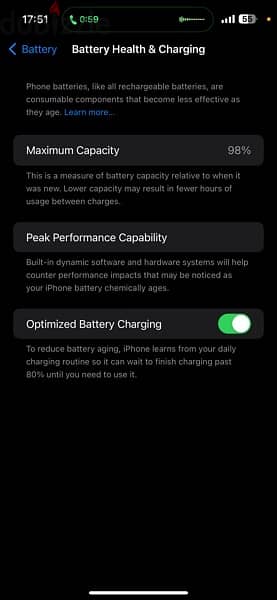 iPhone 14 Pro Max battery 98% 1