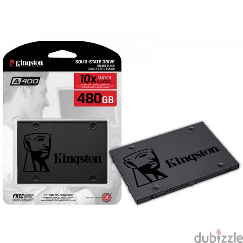 Kingston  SSD 480GB A400 SATA 3 2.5" Internal SSD SA400S37/480G 4