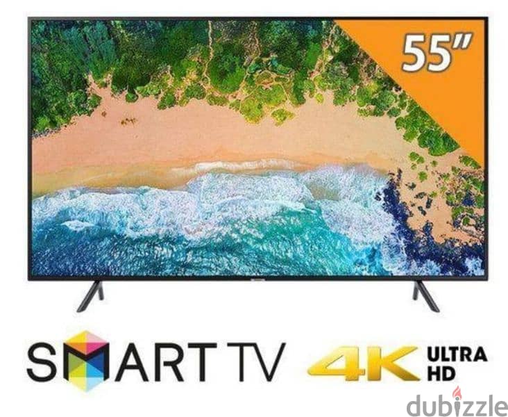 55 NU7100 Flat Smart 4K UHD TV سامسونج تليفزيون الترا اتش دى 2