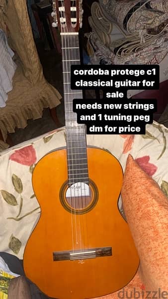 Cordoba C1 protege classical guitar mahogany back 0