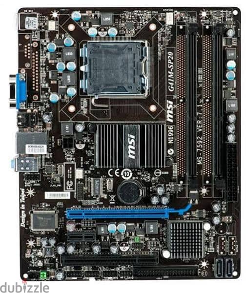 Msi motherboard + Core 2 Quad Q9550 + Ram 2Gb 1