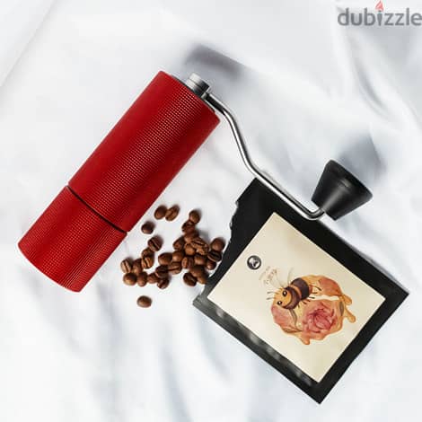 Timemore Manual Coffee Grinder Chestnut C3 Red/White مطحنة قهوة يدوي 6