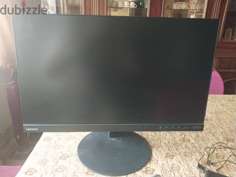 lcd lenovo monitor , speakers and power cable 2