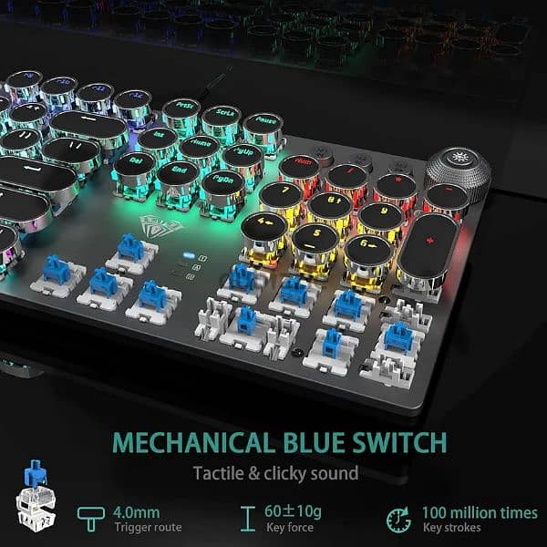 كيبورد AULA F2088 ميكانيكال blue switch النسخة الجديدة 1