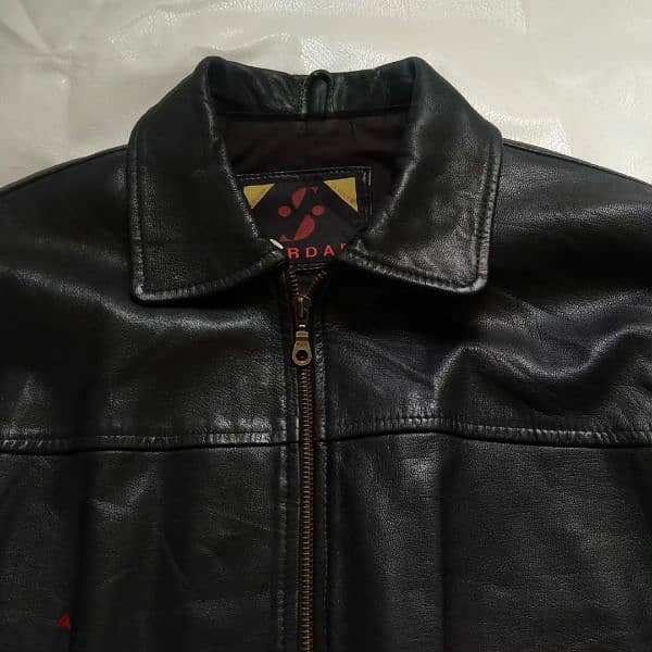 Vintage Sardar Mens Real Leather Jacket Classic Collar 
| جاكيت جلد 2